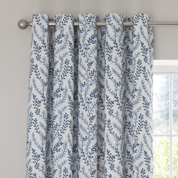 Shimla Embroidered Floral Eyelet Curtains