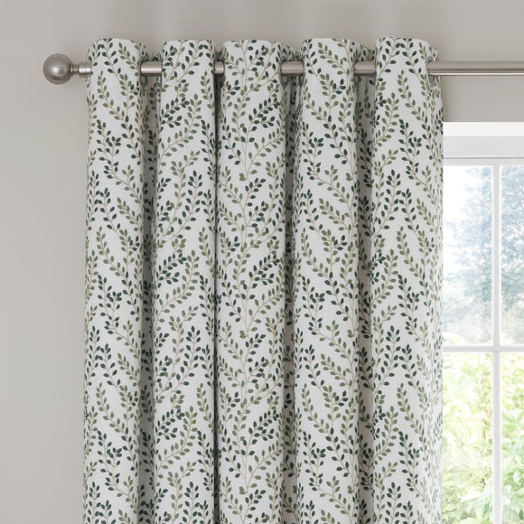 Shimla Embroidered Floral Eyelet Curtains
