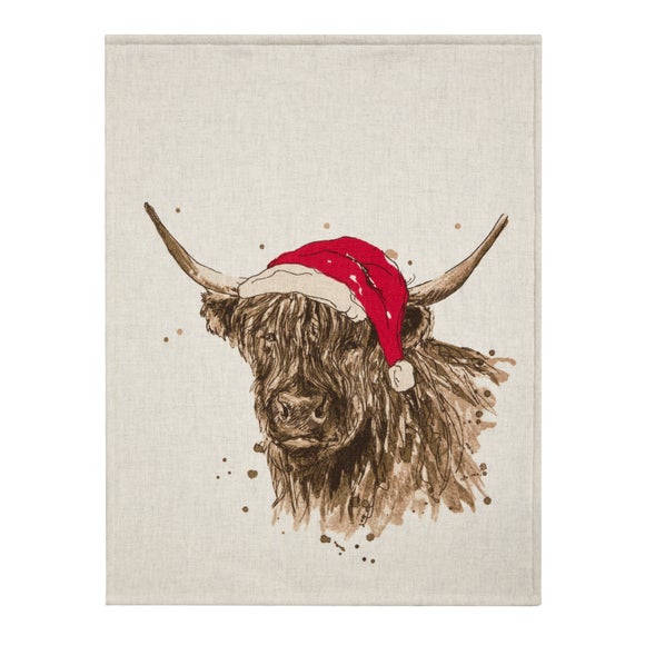 Highland Cow Tea Towel