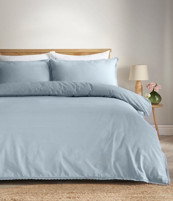 Pure Cotton Lace Duvet Cover & Pillowcase Set