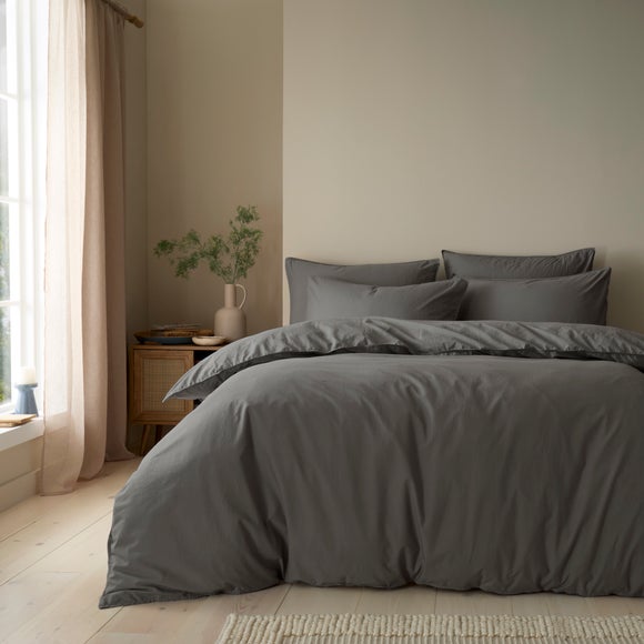View Soft Washed Cotton Duvet Cover & Pillowcase Set View Soft Washed Cotton Duvet Cover & Pillowcase Set