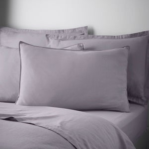 Cotton Linen Standard Pillowcase Pair