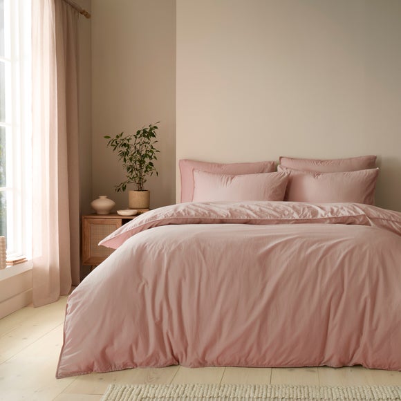 View Soft Washed Cotton Duvet Cover & Pillowcase Set View Soft Washed Cotton Duvet Cover & Pillowcase Set
