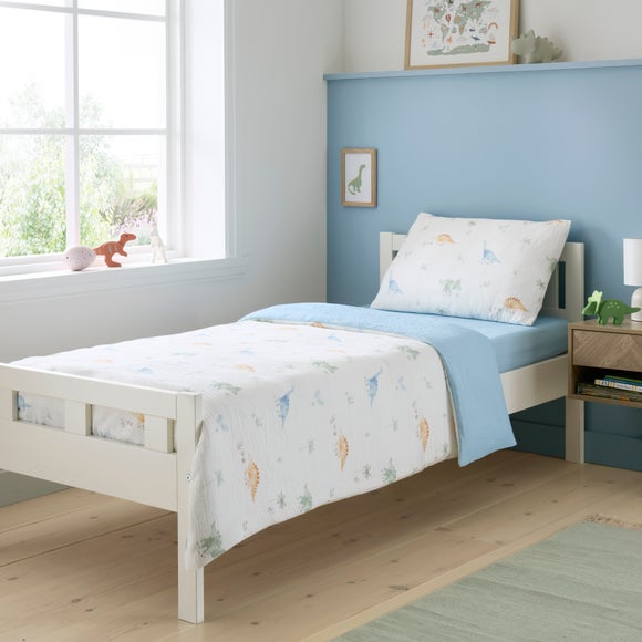 Dinosaur Cotton Muslin Quilt Cover & Pillowcase Set