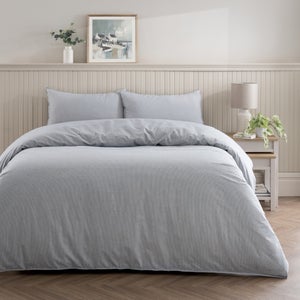 Quinn Supersoft Stripe 100 Cotton Duvet Cover & Pillowcase Set
