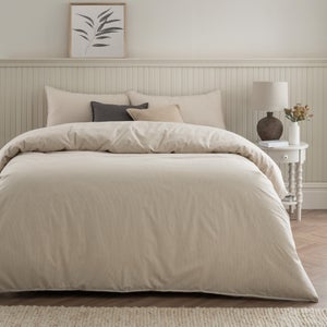 Quinn Supersoft Stripe 100 Cotton Duvet Cover & Pillowcase Set