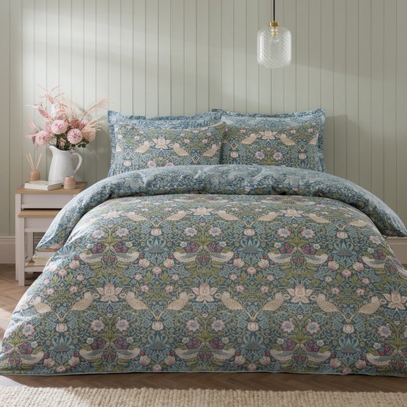 Strawberry Thief 100% Cotton Duvet Cover & Pillowcase Set