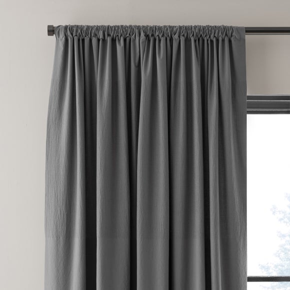 Newston Waffle 100% Cotton Slot Top Curtains