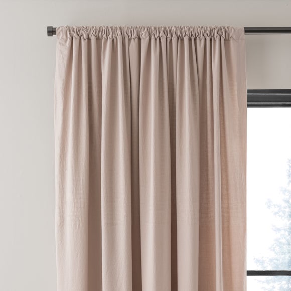 Newston Waffle 100% Cotton Slot Top Curtains
