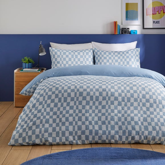 Wavy Check Quilt Cover and Pillowcase Set