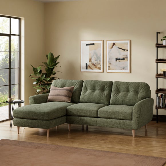 Sven Soft Texture Chenille Large Corner Chaise Sofa