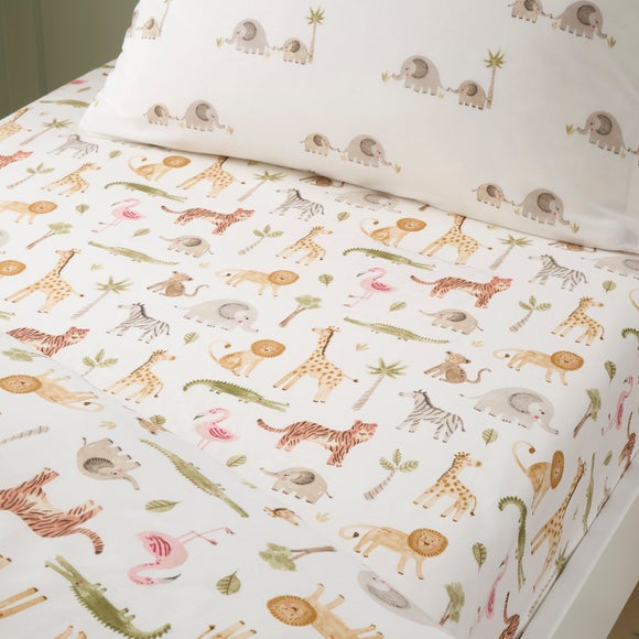 Set of 2 Little Wild Ones 100% Cotton Fitted Sheets
