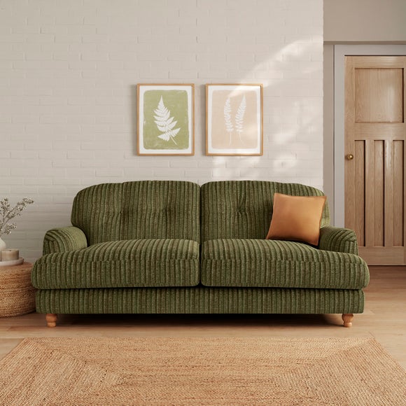 View Martha Chunky Chenille Stripe 3 Seater Sofa