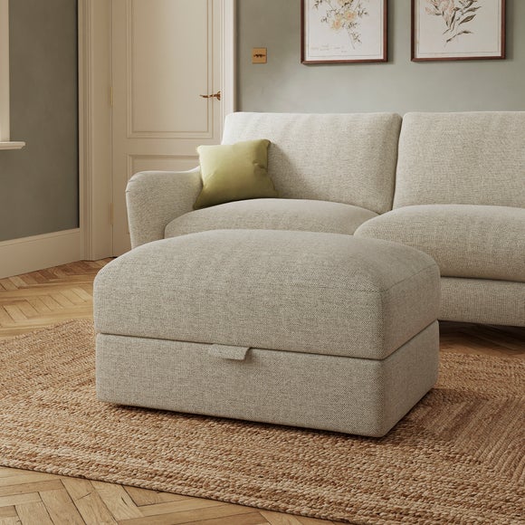 Hattie Basket Weave Storage Footstool