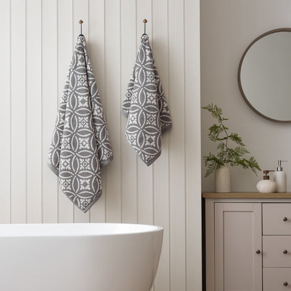 Vintage Tile Yarn Cotton Towel