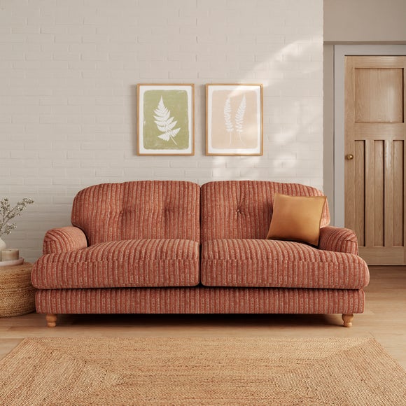 View Martha Chunky Chenille Stripe 3 Seater Sofa