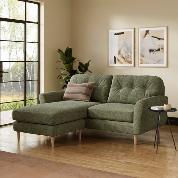 Sven Soft Texture Chenille Reversible Corner Chaise Sofa