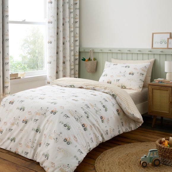 Farmyard Friends 100% Cotton Quilt Cover & Pillowcase Set