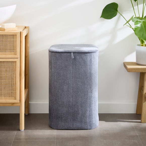 Modern 72L Chenille Laundry Hamper