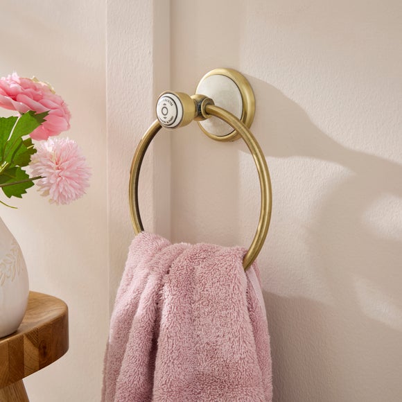 Vintage Antique Brass Towel Ring