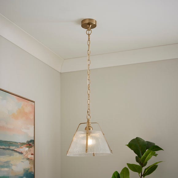 Luca Ribbed Adjustable Pendant Light