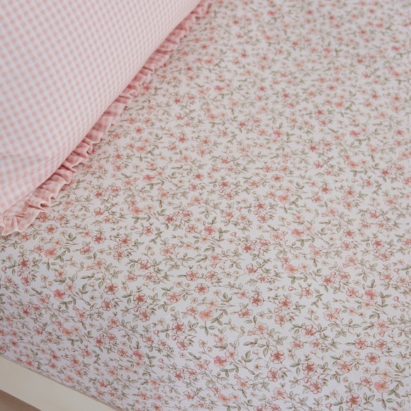 Set of 2 Ditsy Blooms 100% Cotton Fitted Sheets