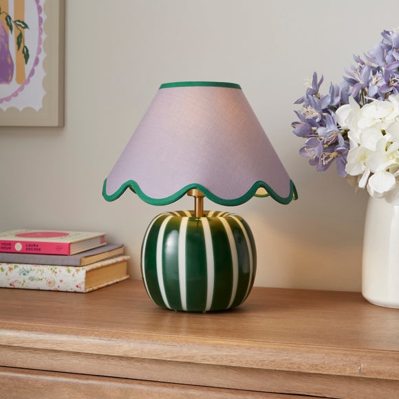 Matilda Striped Scallop Table Lamp