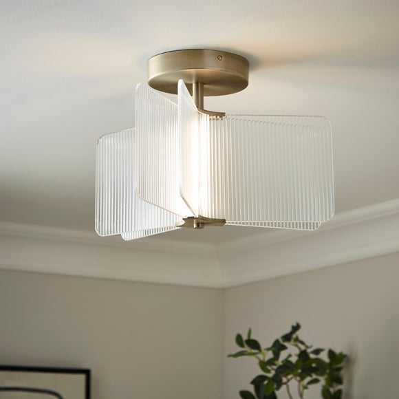 Milan Ribbed LED Ceiling Light