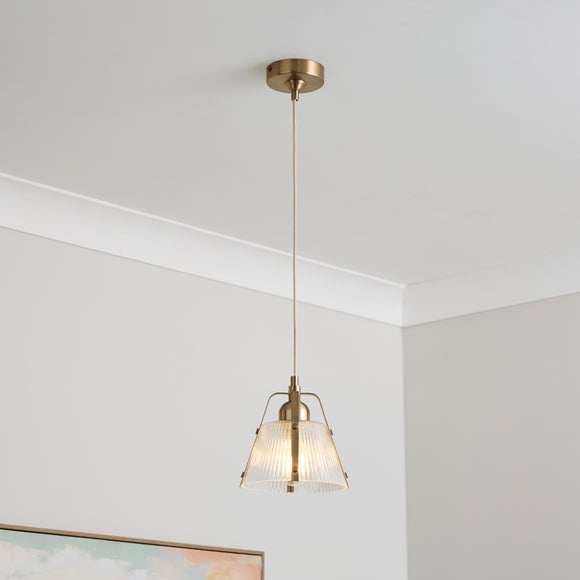 Luca Ribbed Adjustable Pendant Light