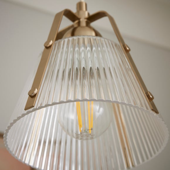 Photo 2 of Luca Ribbed Adjustable Pendant Light