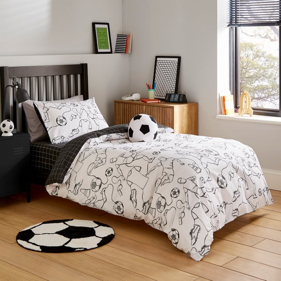 View Football Doodles Quilt Cover And Pillowcase Set View Football Doodles Quilt Cover And Pillowcase Set