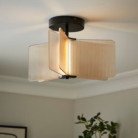 Milan Ribbed LED Ceiling Light