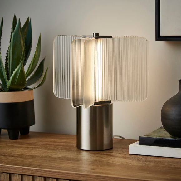 View Milan Ribbed Touch Dimmable Led Table Lamp View Milan Ribbed Touch Dimmable Led Table Lamp