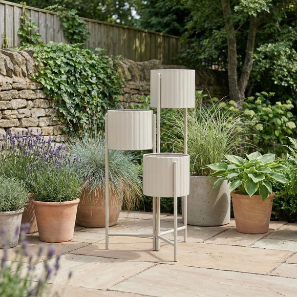 Click to view product details and reviews for Set Of 3 Plant Pots On A Stand.