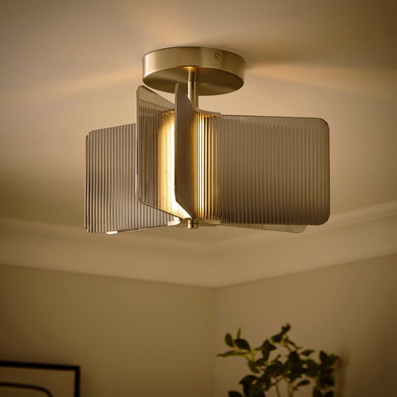 Photo 2 of Milan Ribbed Led Ceiling Light