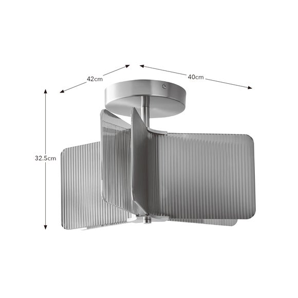 Photo 5 of Milan Ribbed Led Ceiling Light