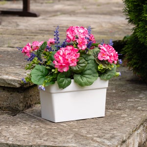 Artificial Geranium Trough