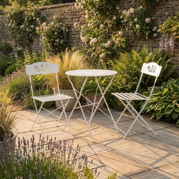 Metal Filigree Foldable Bistro Set