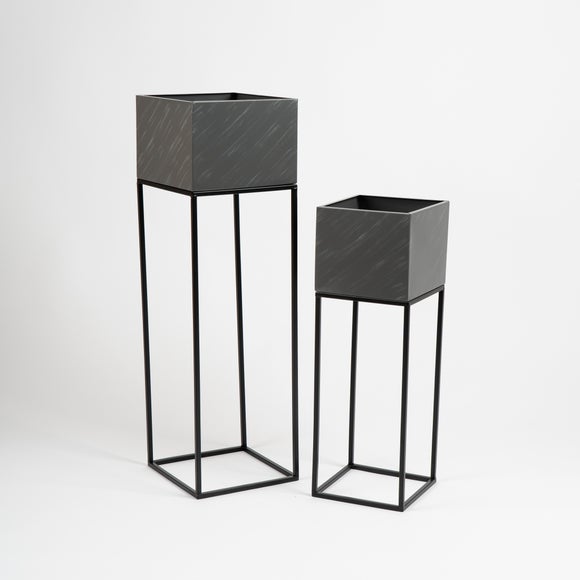 Set Of 2 Metal Plant Stands