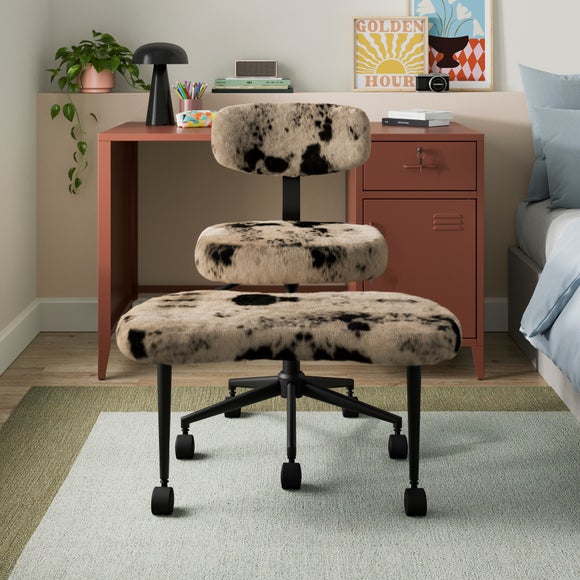 Maisie Meditation Cow Print Office Chair