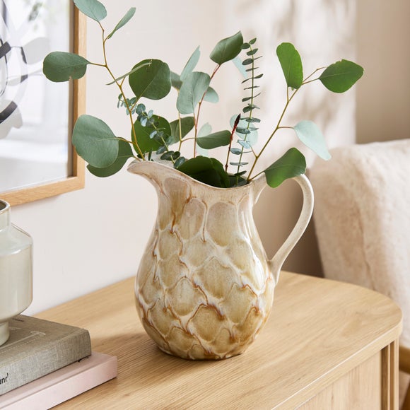 Mottled Reactive Glaze Ceramic Jug Vase