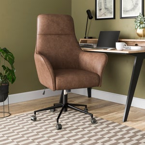 Kingswell Winged Office Chair- Faux Leather