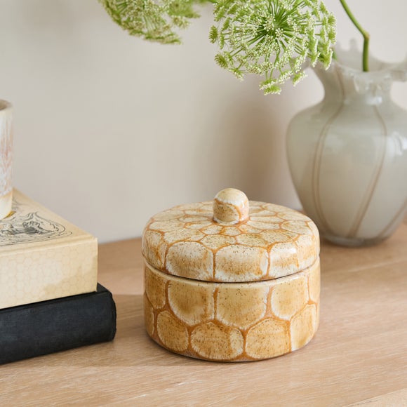Mottled Ceramic Trinket Jar