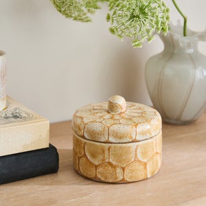 Mottled Ceramic Trinket Jar