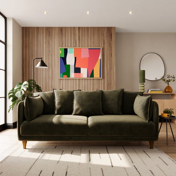 Armitage Scatter Back Velvet 3 Seater Sofa