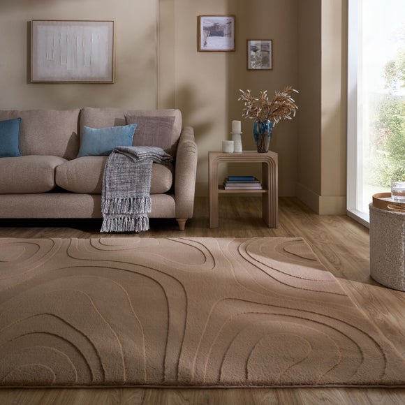 View Neve Abstract Faux Fur Wave Rug View Neve Abstract Faux Fur Wave Rug