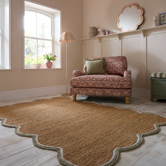 Kesia Scallop Textured Jute Rug
