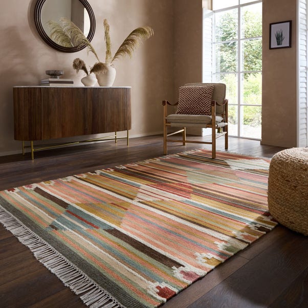 Tana Diamond Wool Rug | Dunelm