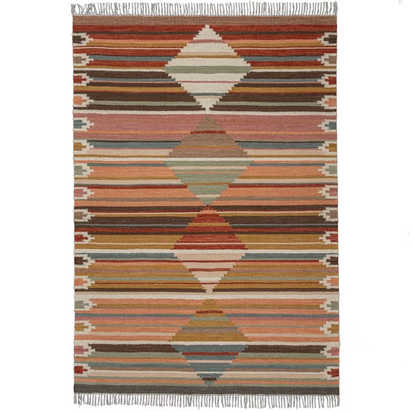 Tana Diamond Wool Rug | Dunelm