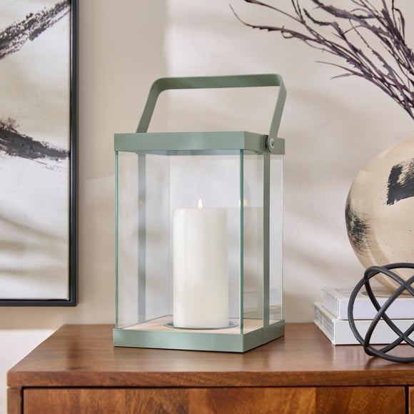 View Modern Glass & Metal Lantern View Modern Glass & Metal Lantern